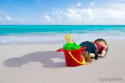 致“沉睡”在海滩的叙利亚3岁幼童：但愿你在天堂被温柔呵护